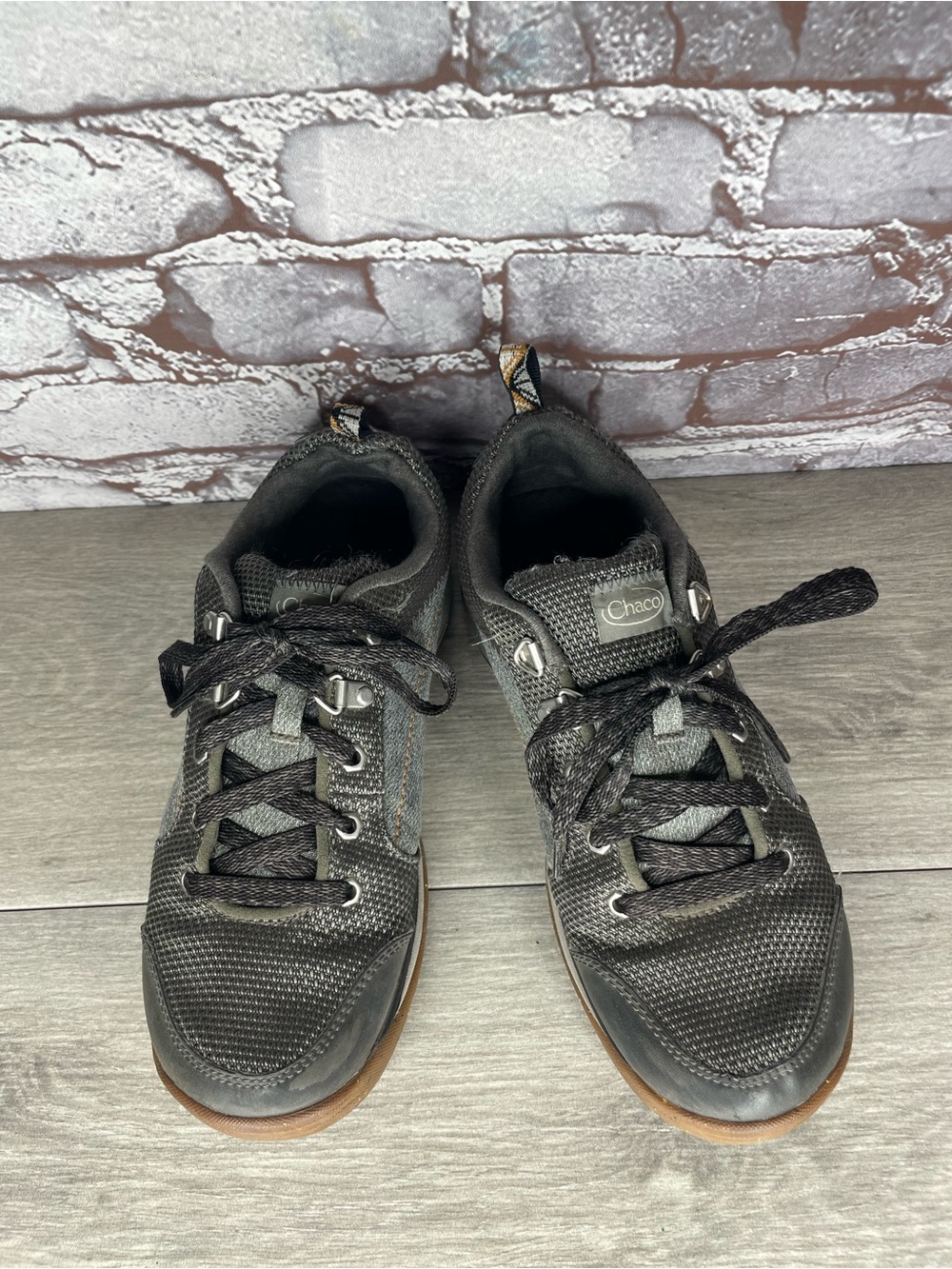 Chaco Kanarra Hiking Shoes Gray Dark Trail Lace Up Outdoor Women sz 8M US/39EU